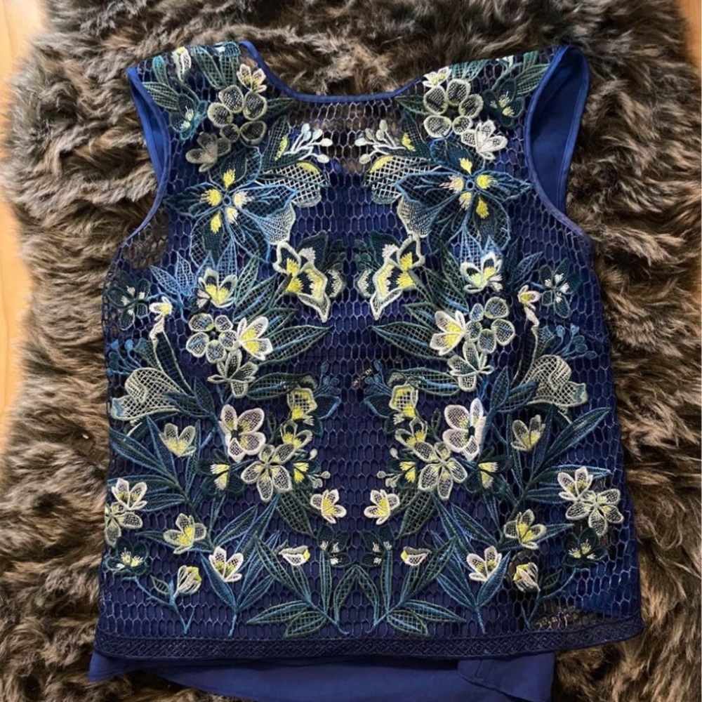 Karen millen navy night top size small